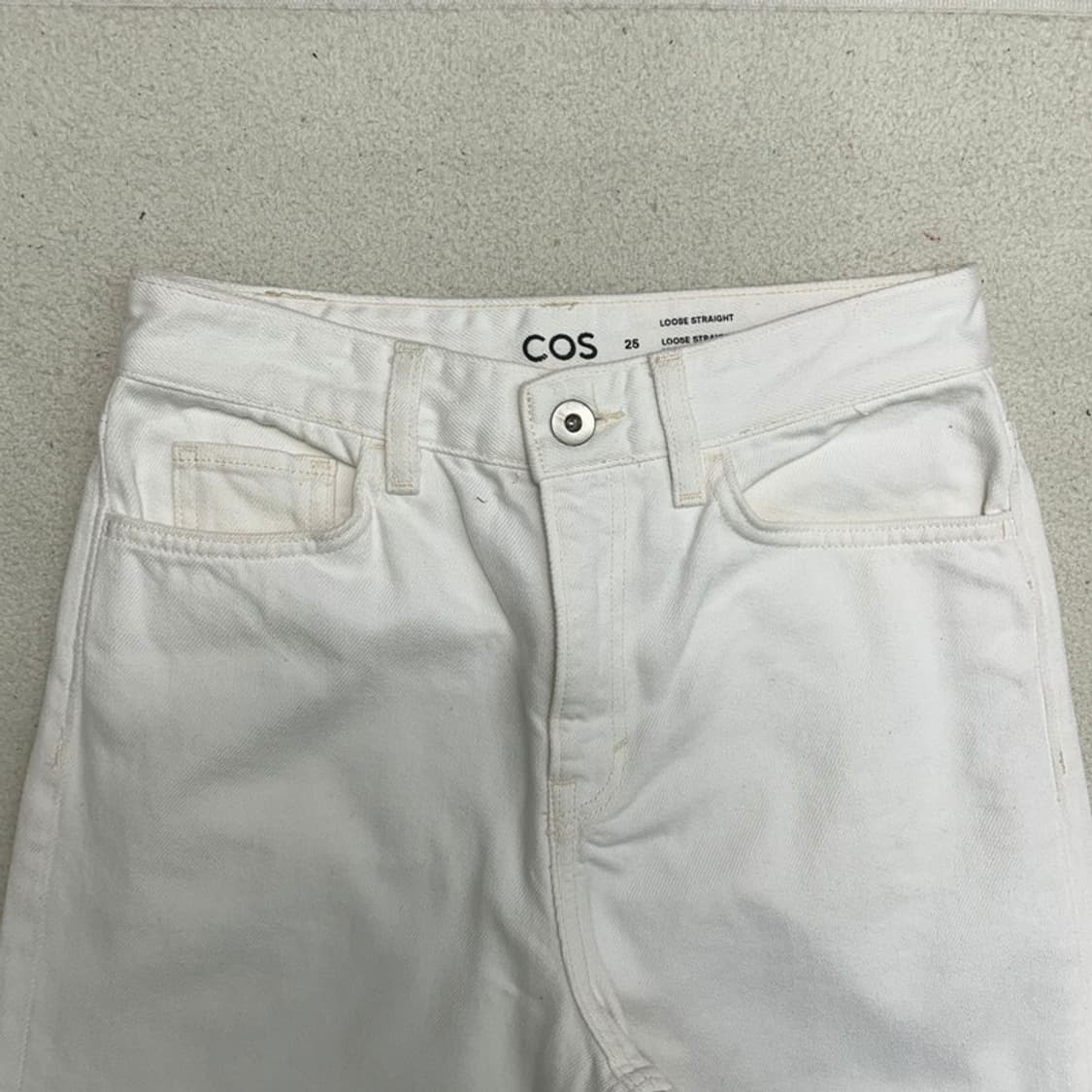 COS 루즈 스트레이트 레그 하이 라이즈 화이트 팬츠 25 상품이미지2