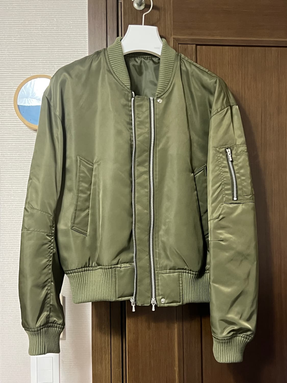 Stu 더블 쇼트 봄버 자켓 카키 M 상품이미지3