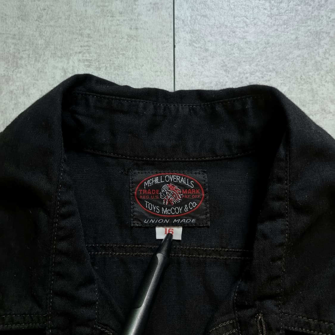 토이즈맥코이 블랙 HBT S/S 밀리터리 셔츠 16sz 미사용품 상품이미지4