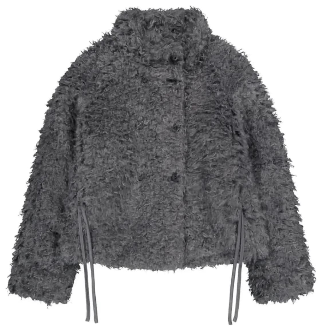 코이세이오 헤어리 퍼자켓 다크그레이 상품이미지1