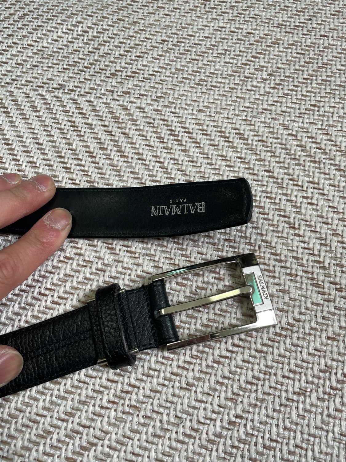 Balmain 발망 실버버클 레더 벨트  J04081 상품이미지4
