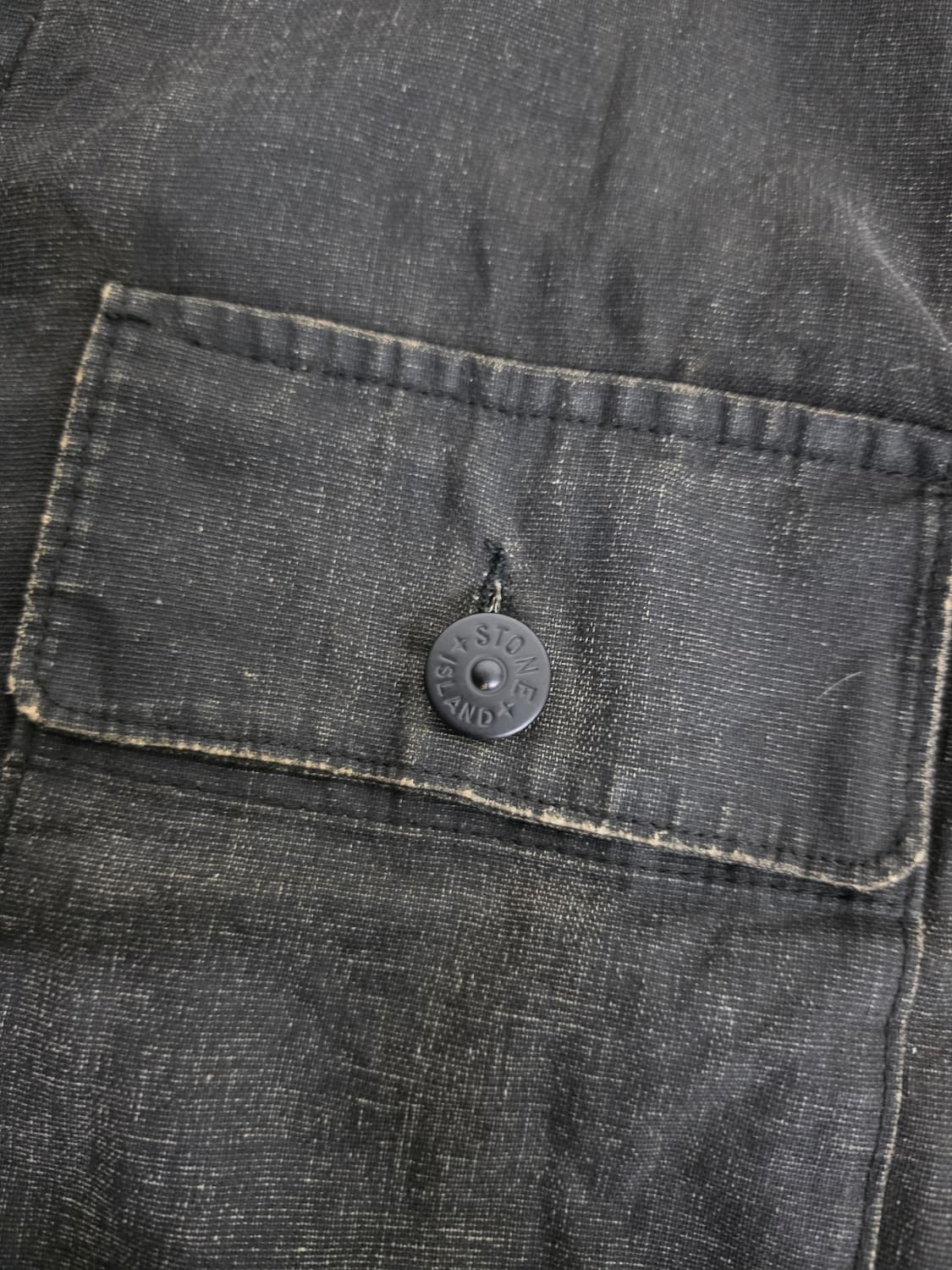 99SS 스톤 아일랜드 그린 엣지 왁스 코튼 재킷 상품이미지8