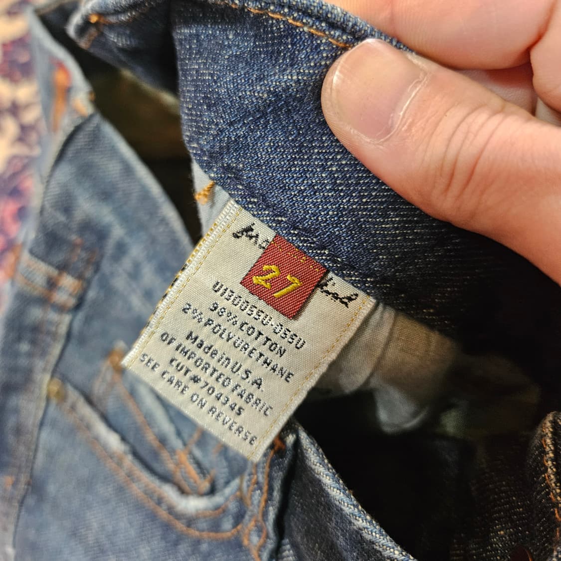 세븐진 포켓 펄 세미 부츠컷 데님 청바지 27 size 상품이미지7