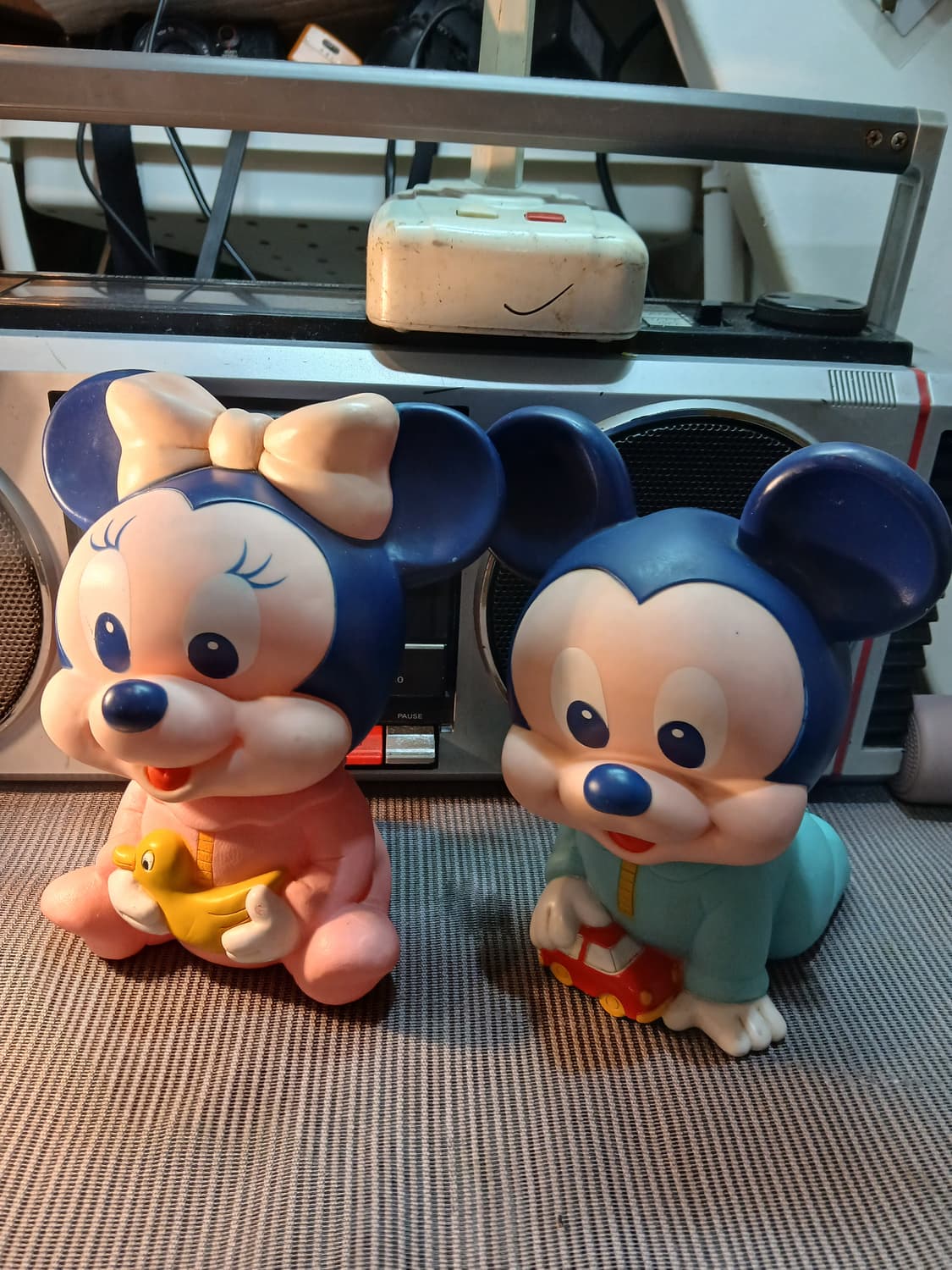 90s 빈티지 디즈니 베이비 미키,미니 소프 피규어 셋트 상품이미지1