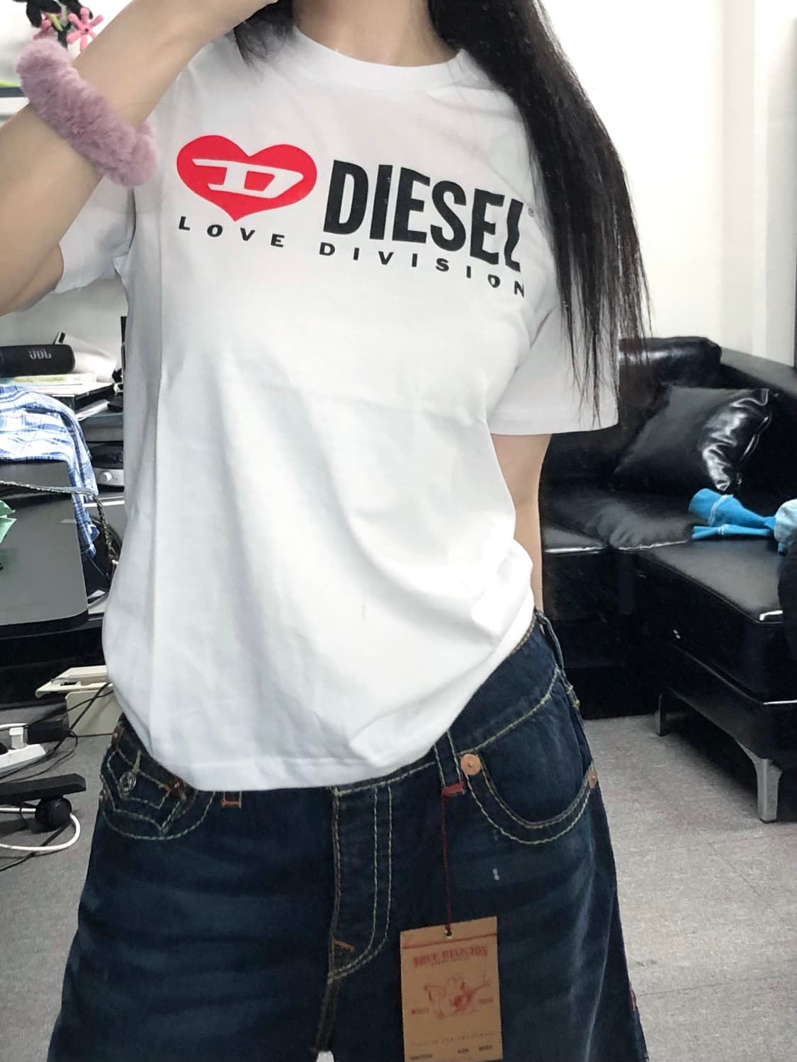 [새상품] 디젤 하트 반팔 티셔츠 상품이미지1