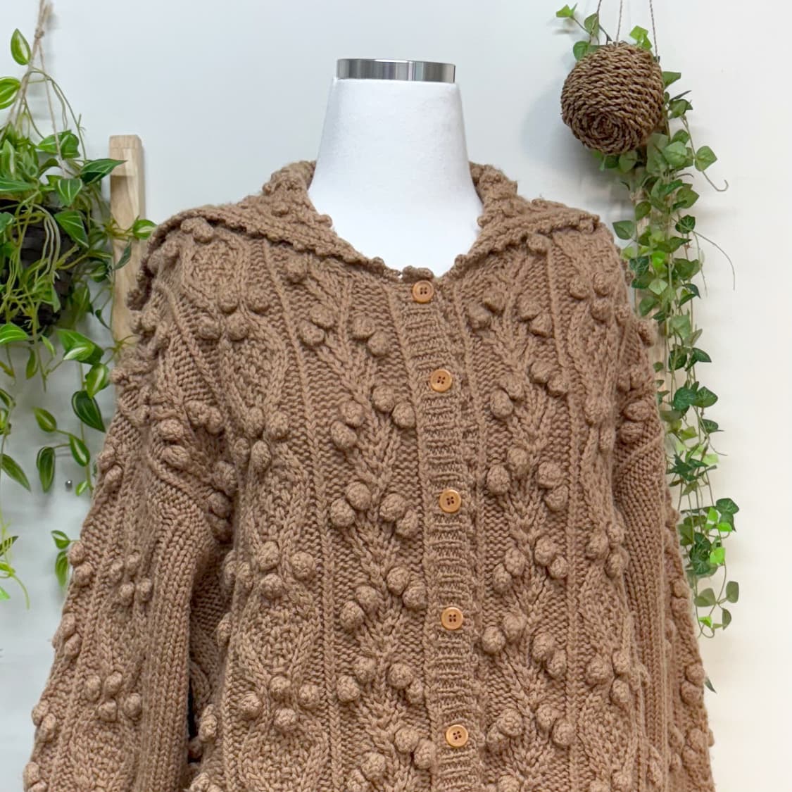 JPN/ 세일로팝콘가디건 브라운팝콘가디건 모리걸가디건 상품이미지2