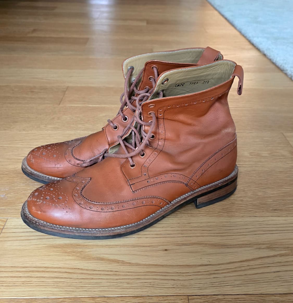 수제 남자 윙팁 부츠 275mm 상품이미지1