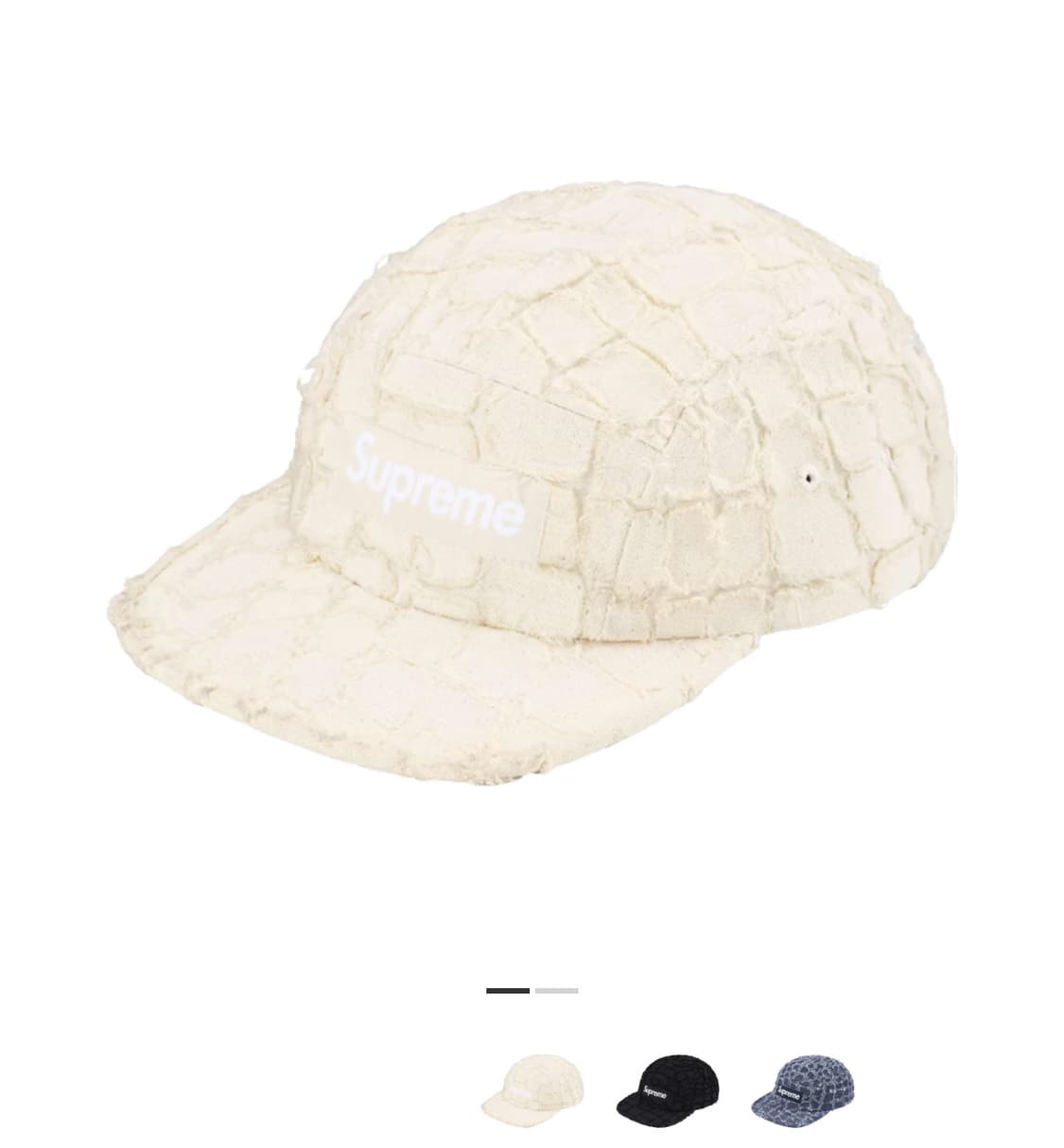 슈프림 프레이드 크록 데님 캠프캡 상품이미지1