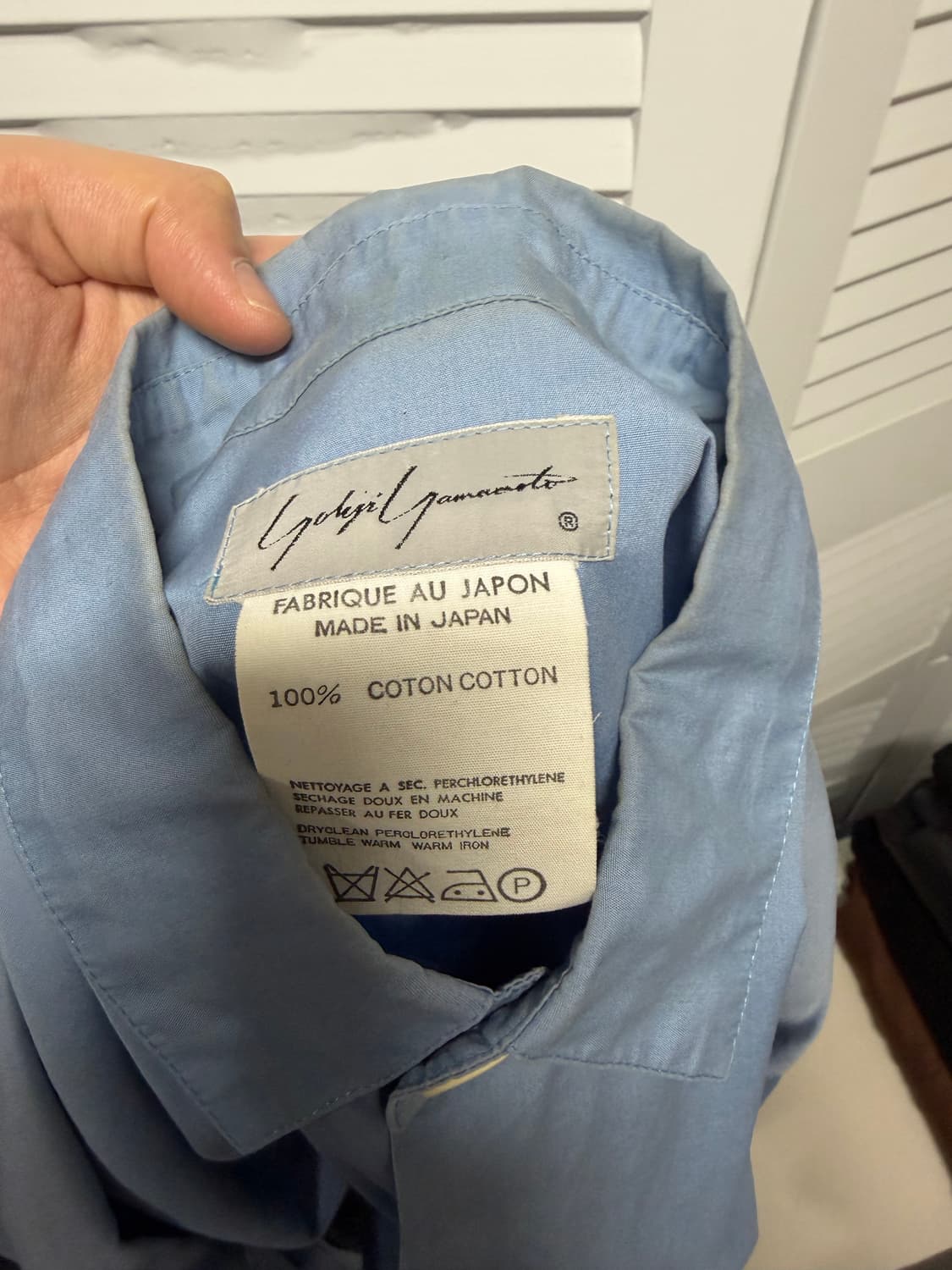 YOHJI YAMAMOTO 80s ASYMMETRIC BUTTON SHI 상품이미지6