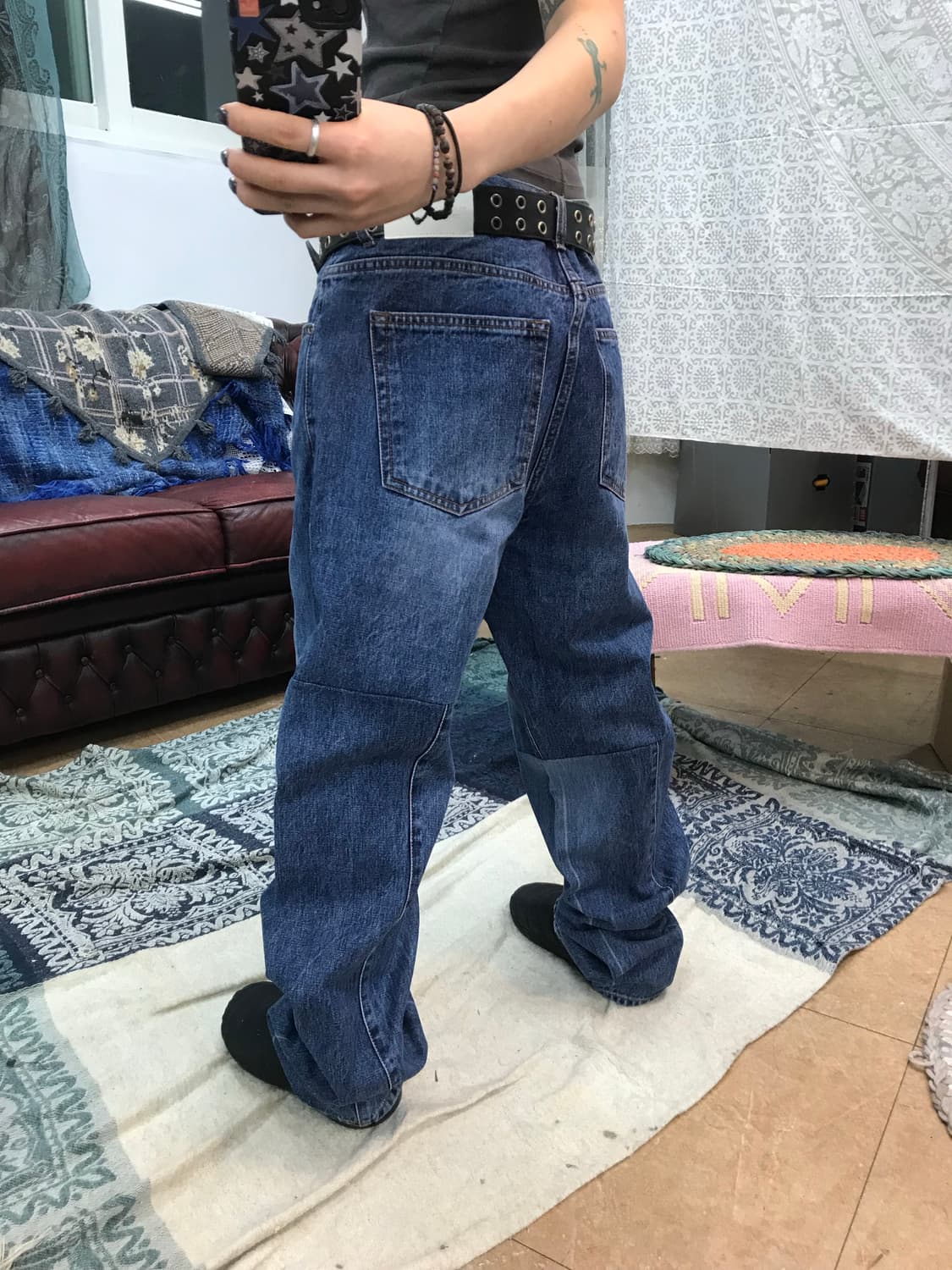 라이풀 절개 디테일 데님팬츠  상품이미지2