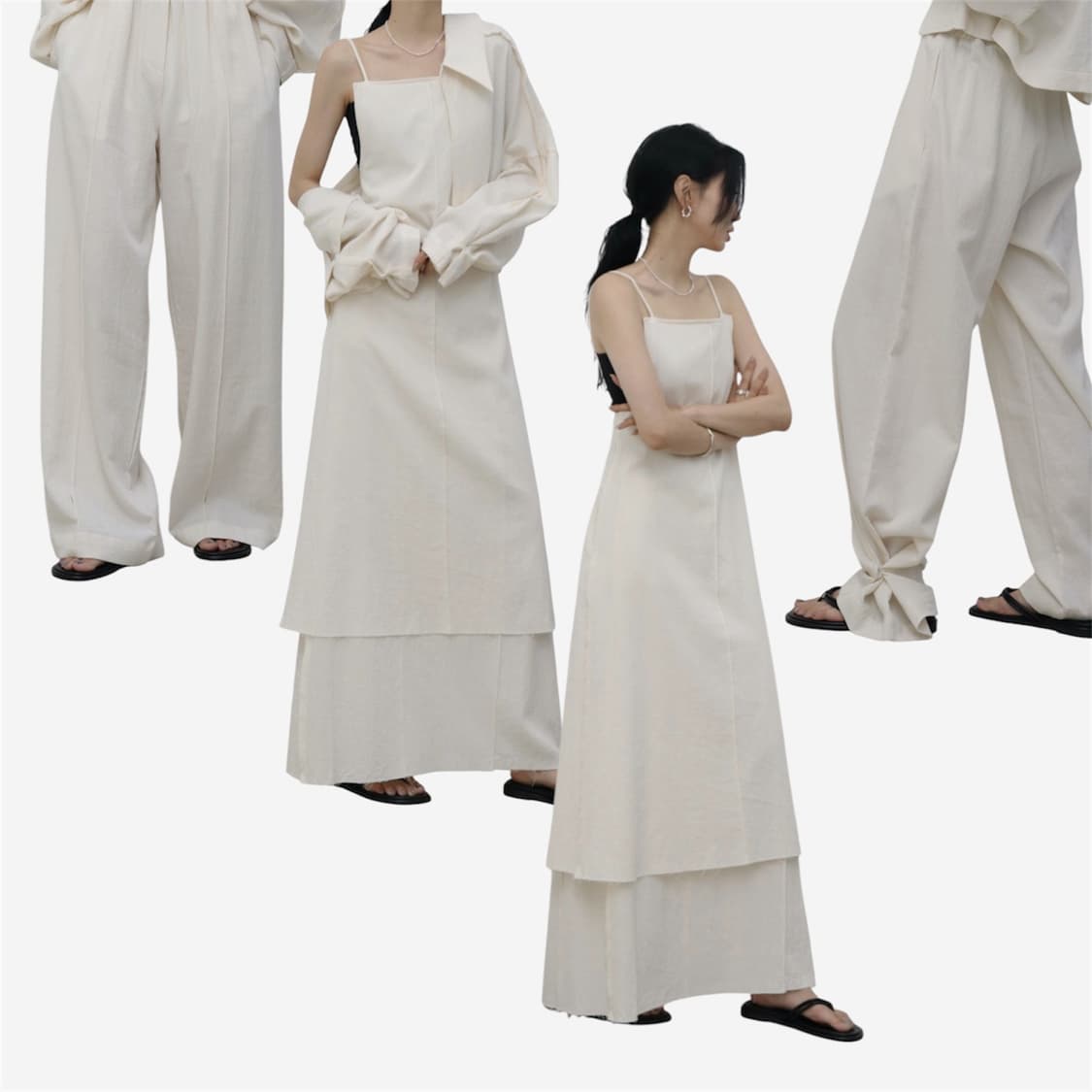 Treemingbird) Cotton Set-up 4 [Ivory]  상품이미지1