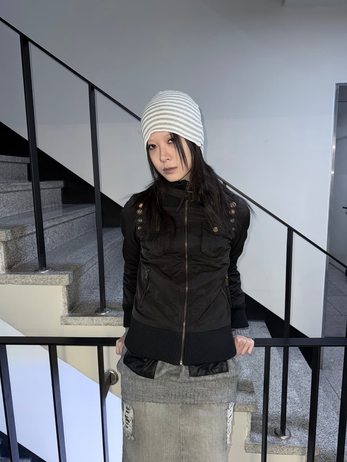 eyelet padded jacket 상품이미지1