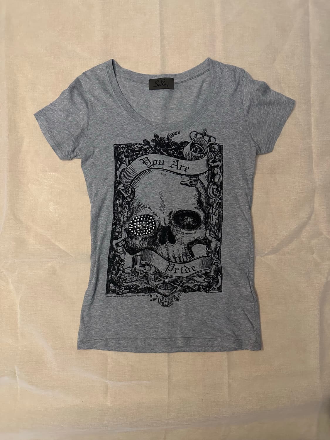 “Sp Ray“ Skull beads short sleeve 상품이미지1