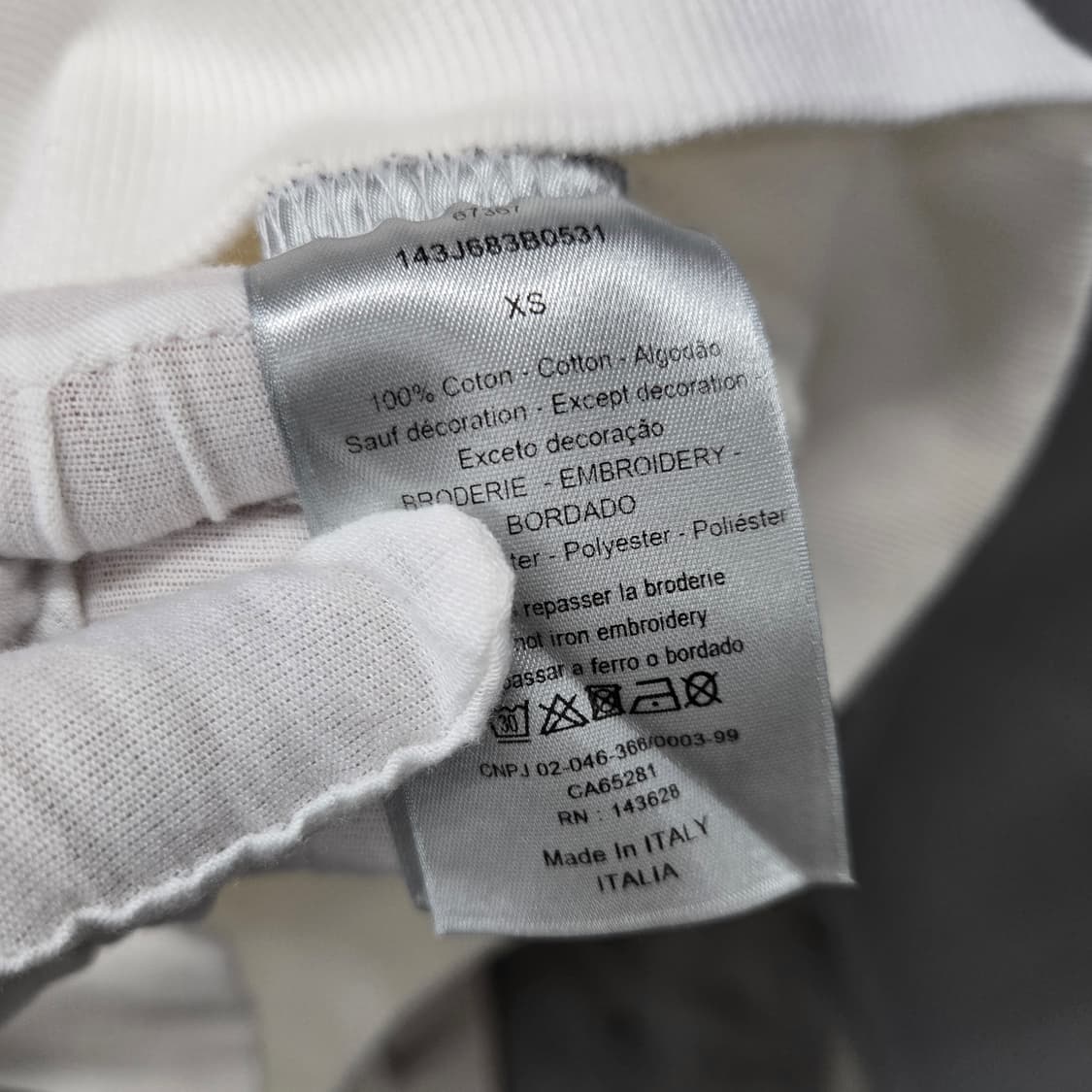 디올 피터도이그 로고 후드 XS 상품이미지4