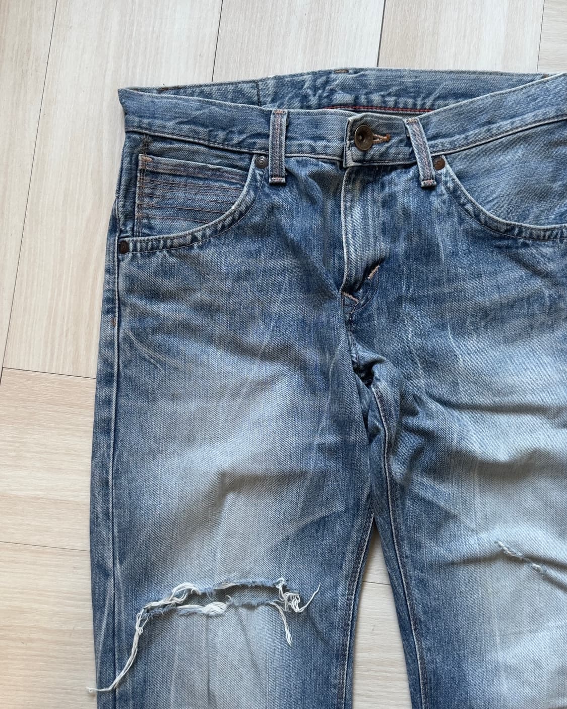 [EDWIN] EXS413 XV distressed denim pants 상품이미지4