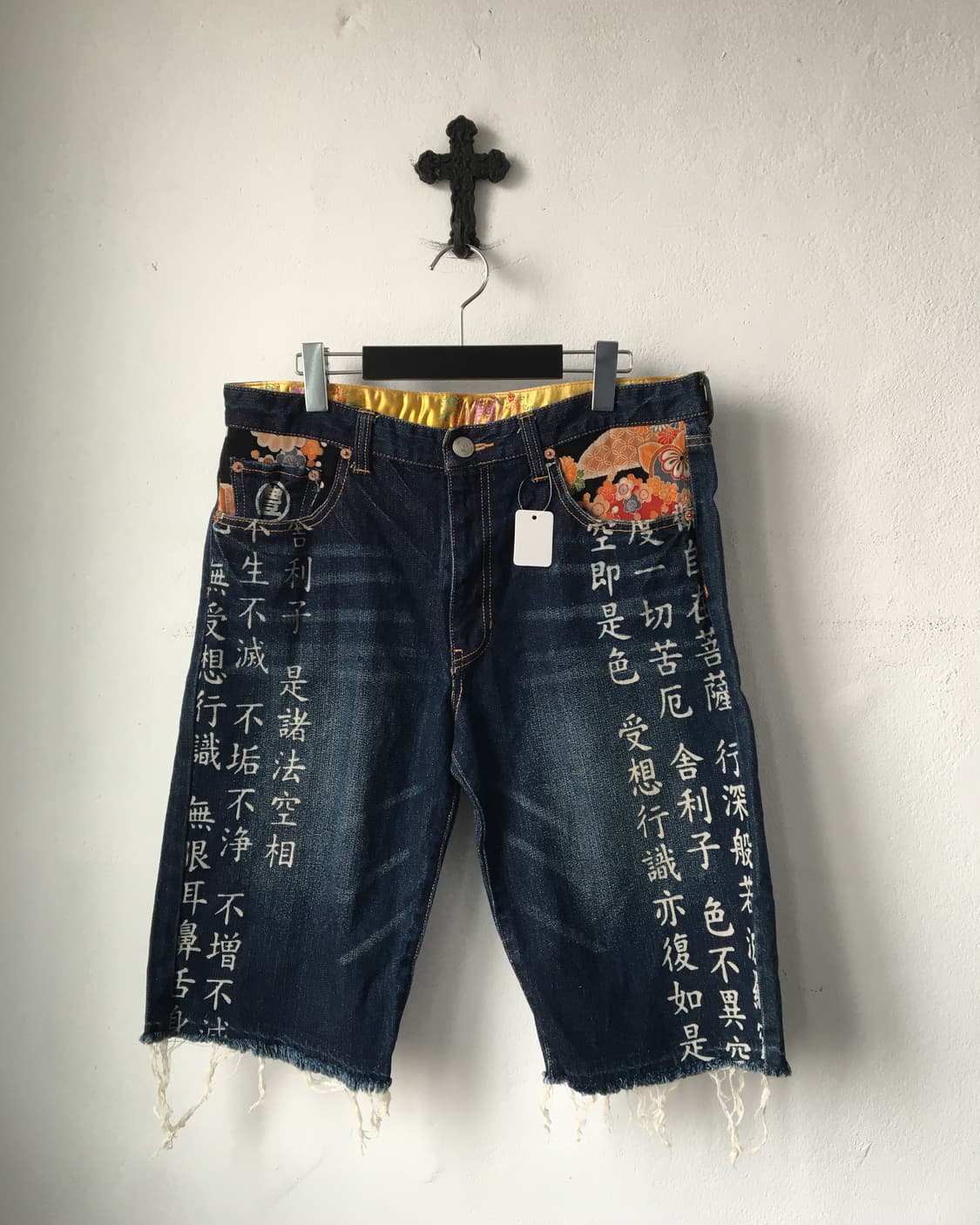 Oriental mood half denim pants 상품이미지2