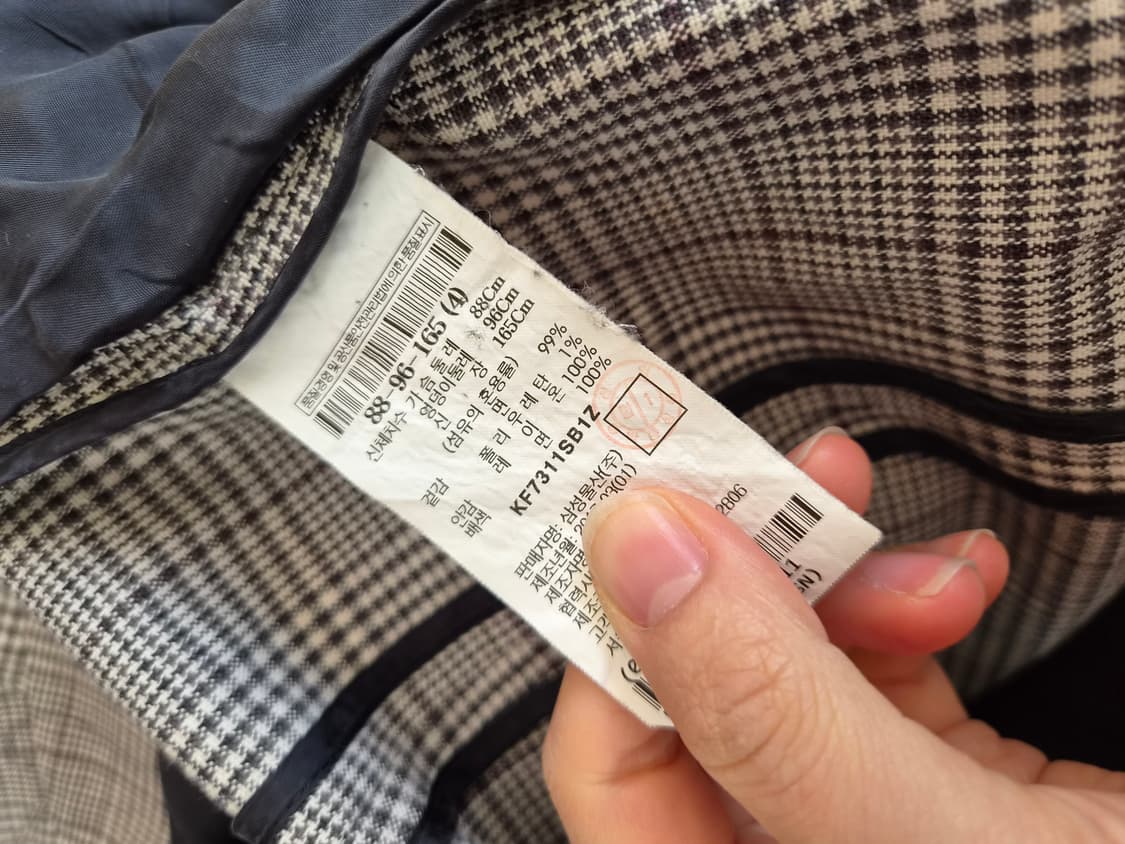 구호 KUHO 여성 체크블레이저미니멀오피스룩자켓 상품이미지9