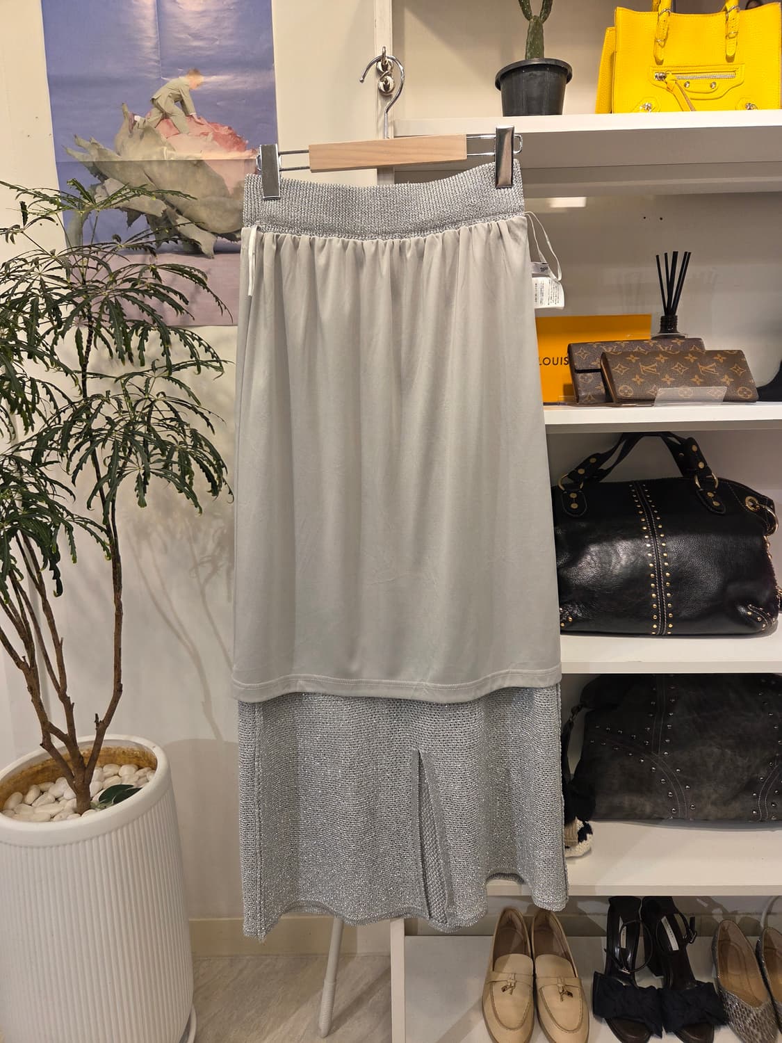 실버 글리터 니트 스커트 상품이미지7