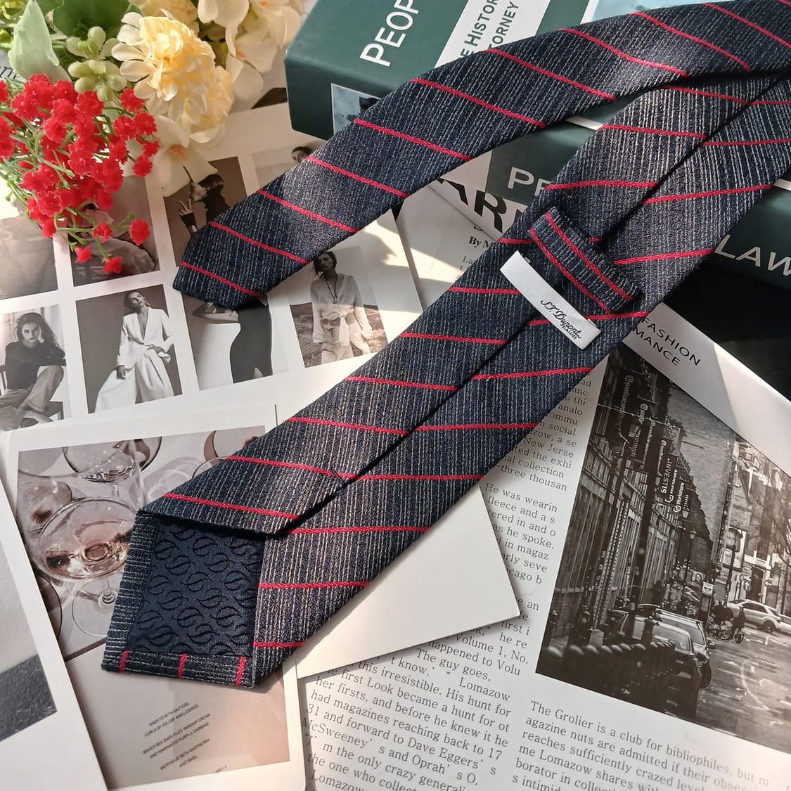 에스.티. 듀퐁 네이비 스트라이프 넥타이 8cm A+등급 E863
 상품이미지3