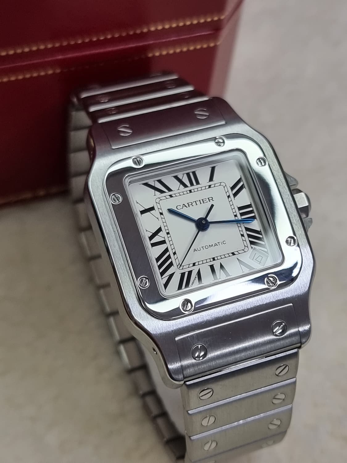 까르띠에 산토스 갈베 스틸 XL 블랙로만 오토매틱 남성시계 08년식 상품이미지2