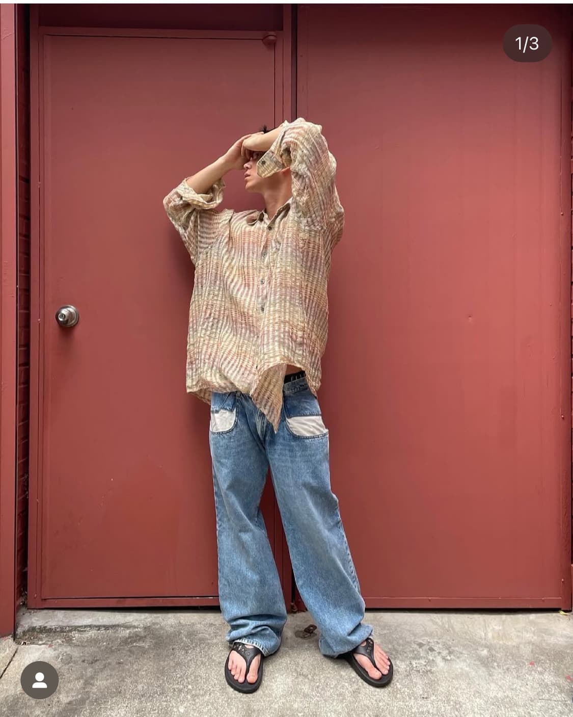 아워레가시/린넨 레인보우 버로우드 셔츠/48 상품이미지1