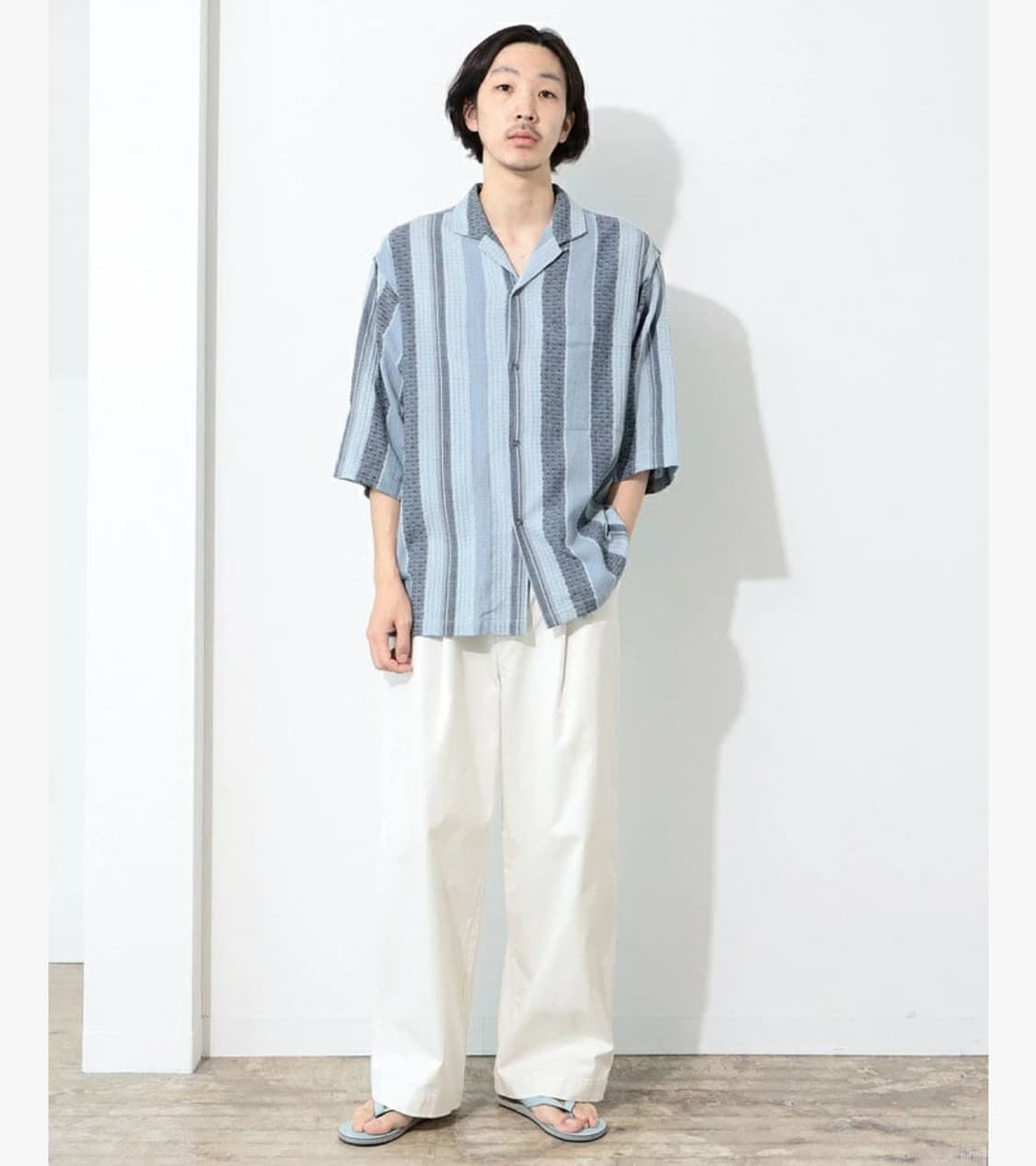 BEAMS LIGHTS - DOBBY STRIPE SHIRT 상품이미지2