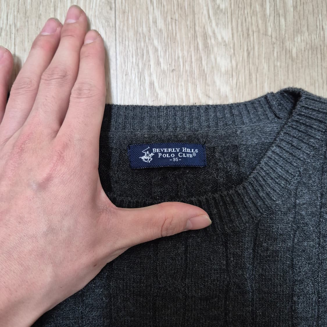 비버리힐즈폴로클럽 스몰포니 모직 꽈배기 니트 상품이미지5