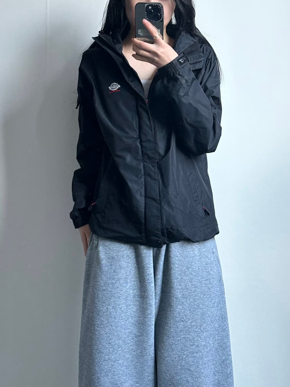 디키즈 자수로고 블랙 바람막이 자켓 상품이미지1