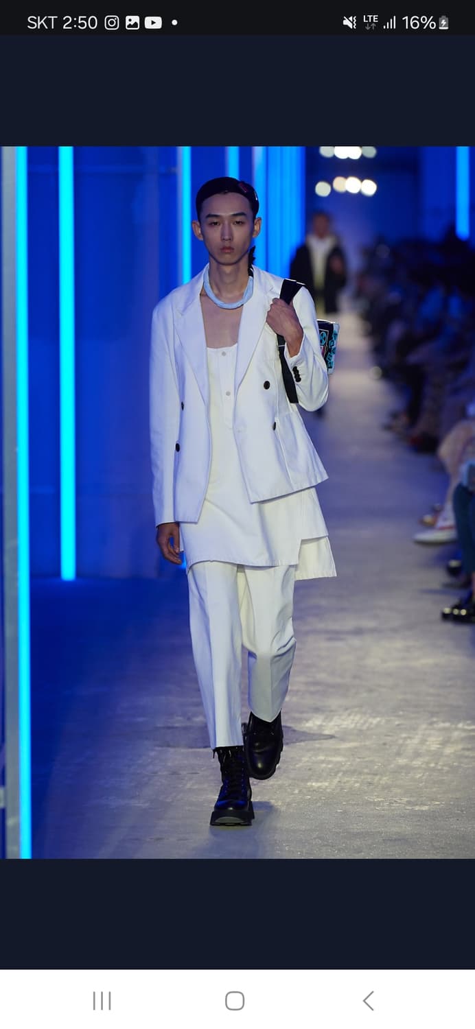 prada 화이트 더블 브레스티드 블레이저 상품이미지2