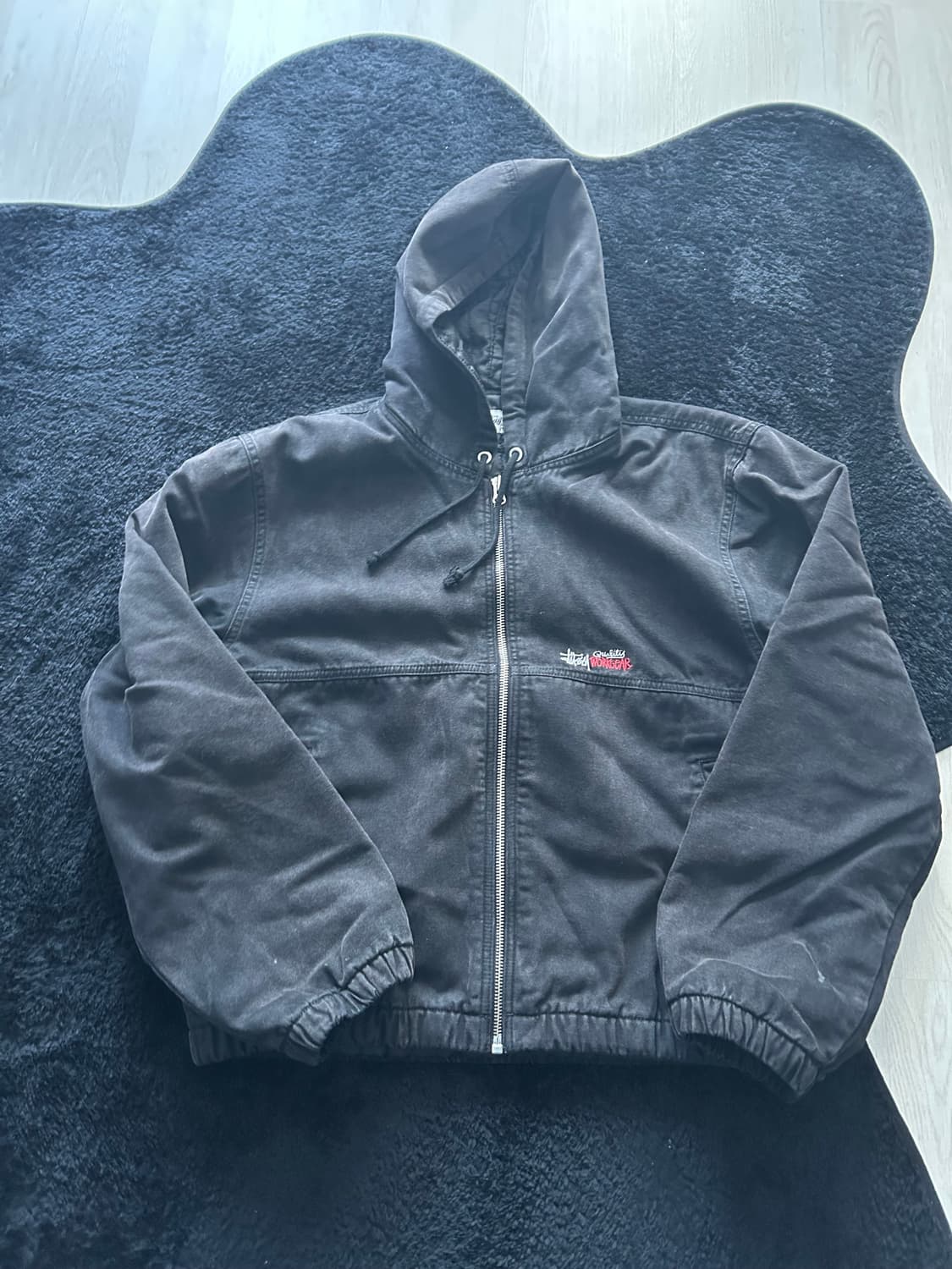 스투시 인슐레이티드 캔버스 워크 자켓 블랙 상품이미지1