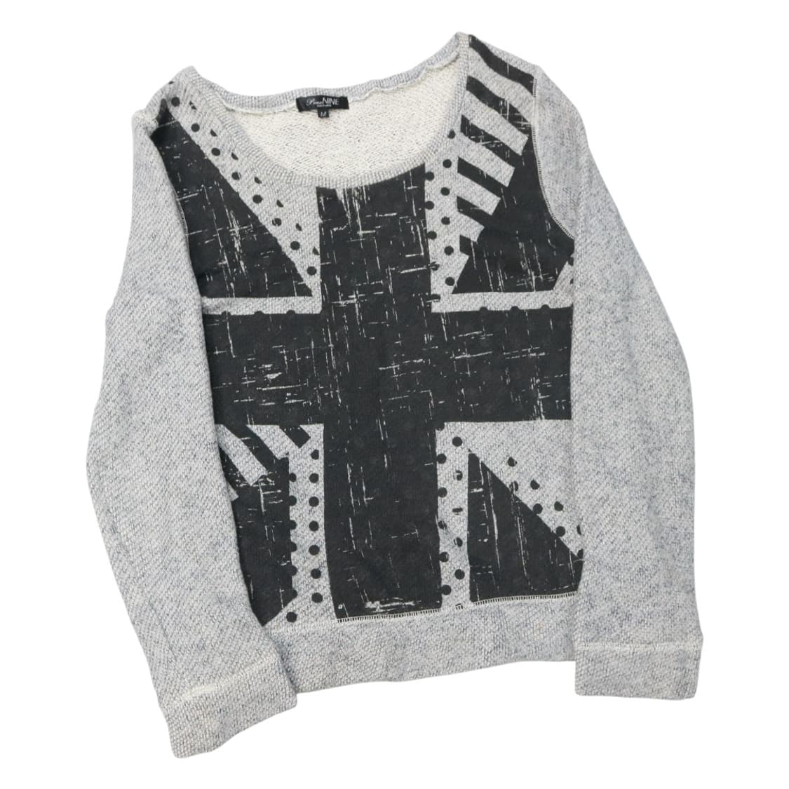 Pine NINE 파인나인 빈티지 유니언 잭 그래픽 스웨트셔츠 상품이미지1