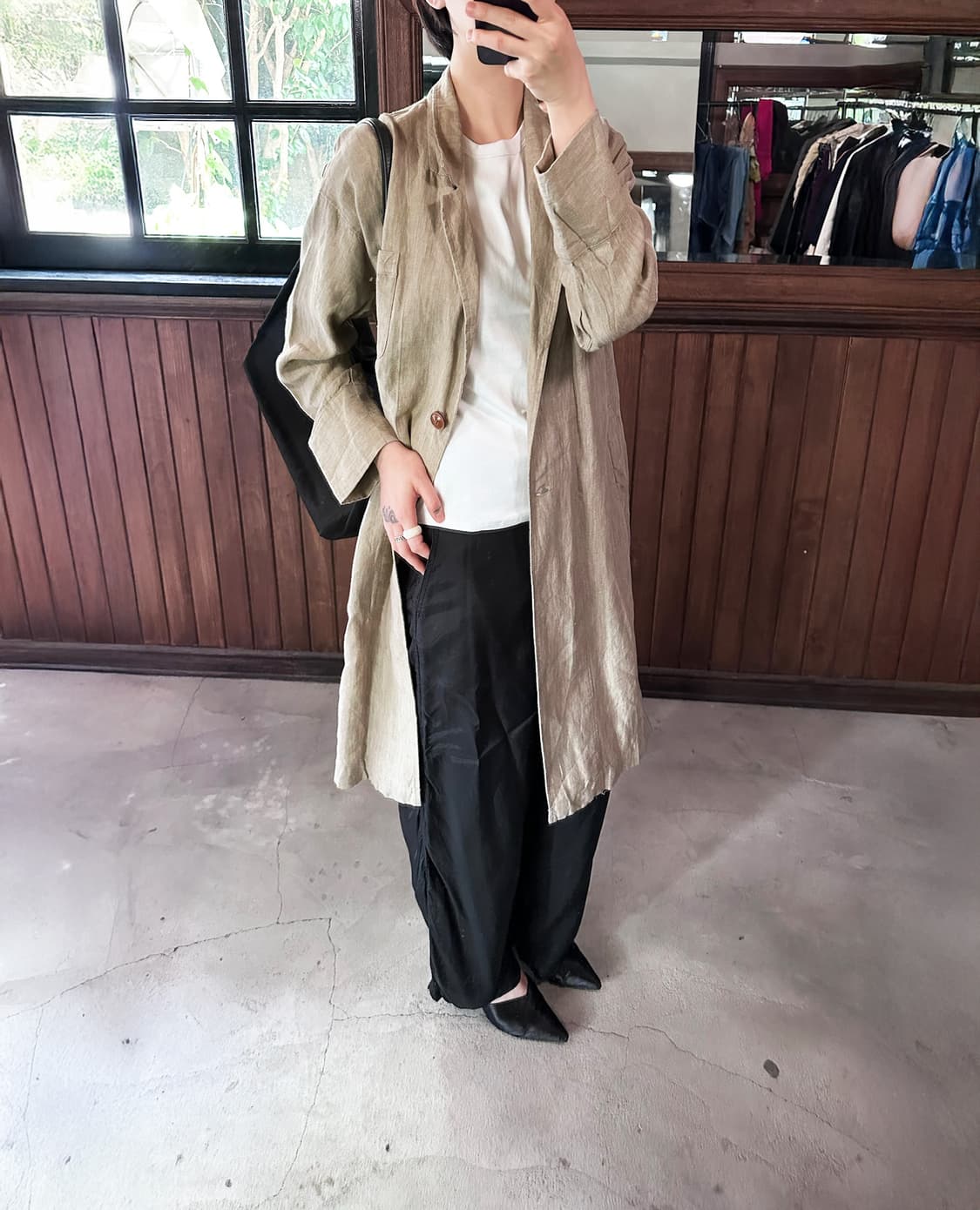 SUNVALLEY linen long coat 상품이미지3