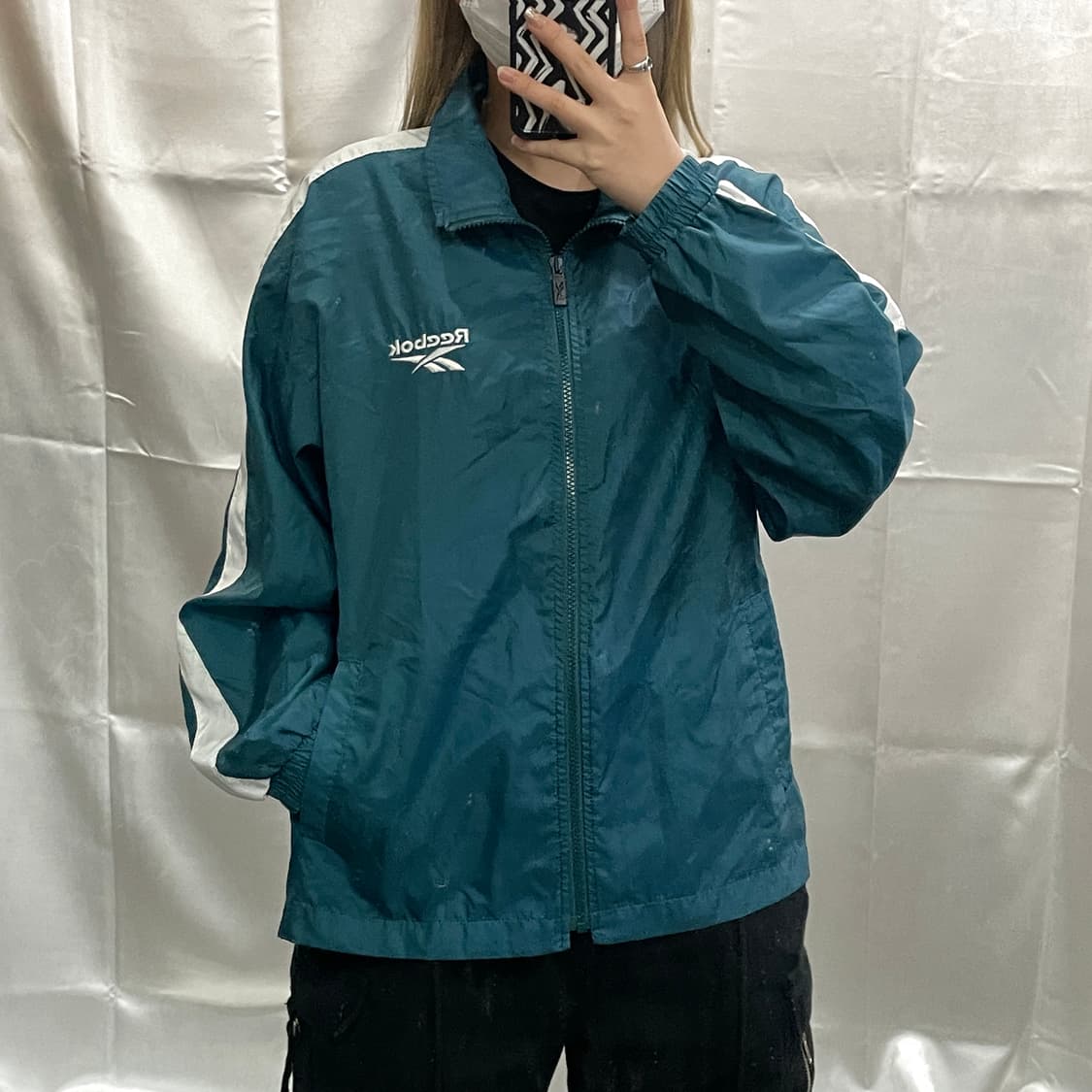 리복 청록 올드스쿨 윈드브레이커 상품이미지1