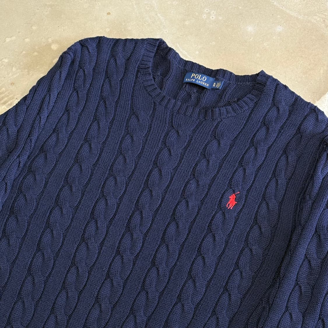 XL 폴로랄프로렌 네이비 케이블 니트 상품이미지1