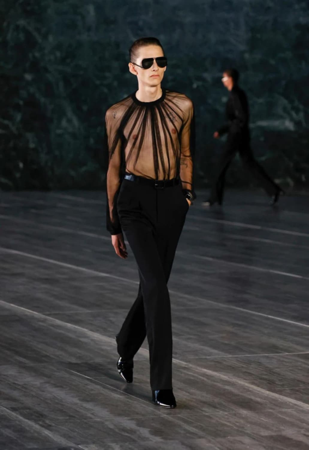 Saint laurent 24ss gathered top 실크 상품이미지2