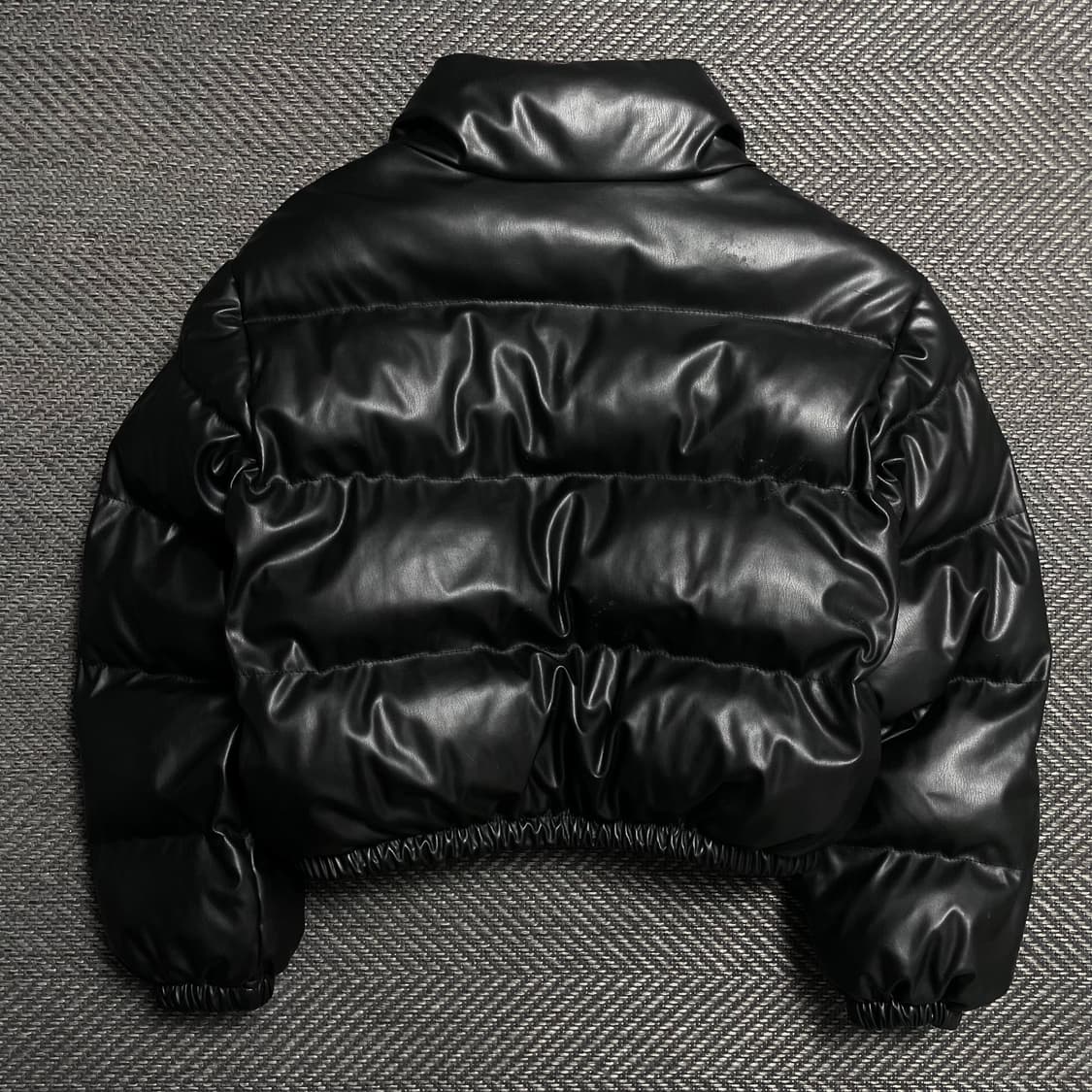 FANDY LOKAR 블랙 레더 크롭 숏패딩o 5245 상품이미지4