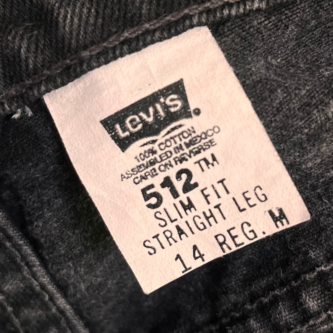 리바이스 512 블랙진 데님팬츠 W L M 상품이미지5