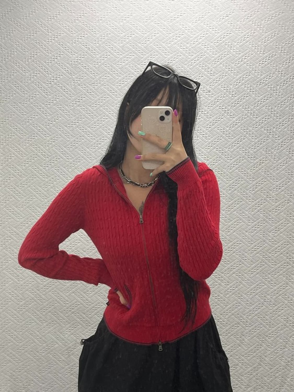 폴로 랄프로렌 여리핏 홀리데이 레드 투웨이 후드 가디건 S C06805 상품이미지2