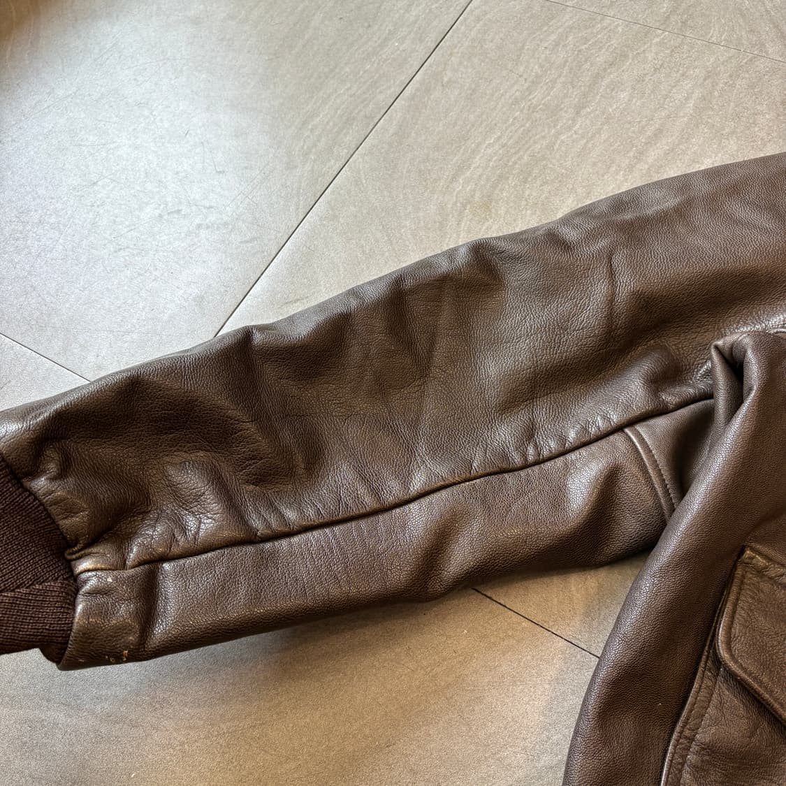 90년대 미국 생산 L.L.bean A-2 레더 자켓 상품이미지6