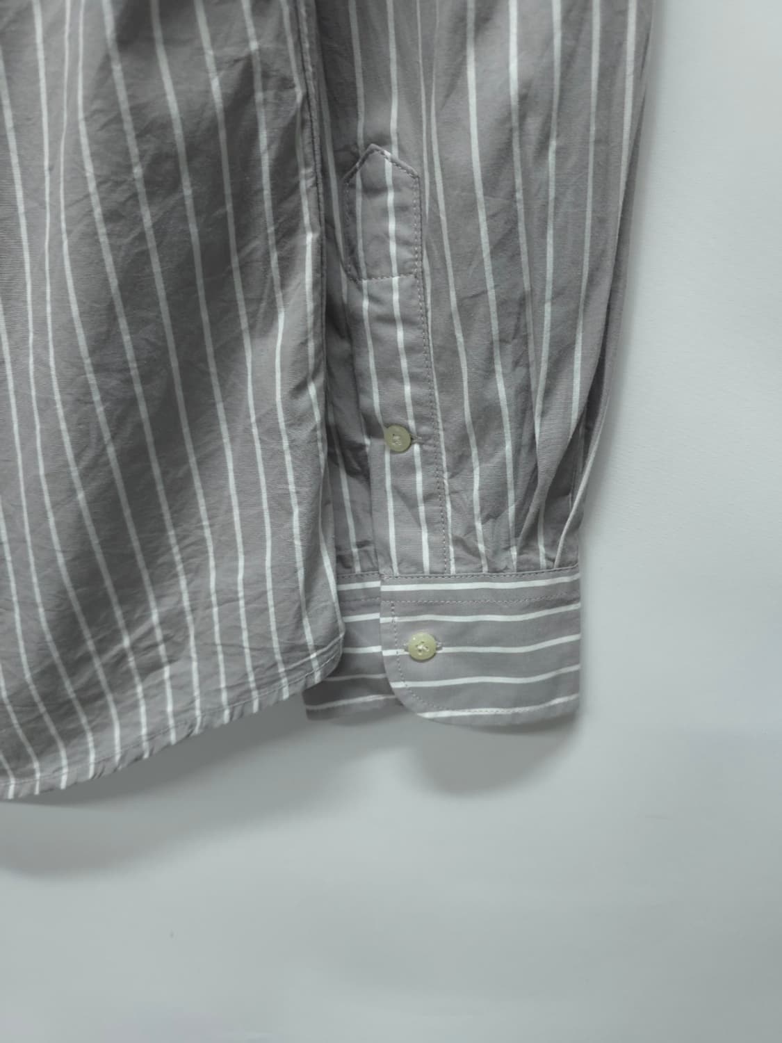폴로 랄프로렌 커스텀핏 그레이 스트라이프 셔츠 (L) 상품이미지10