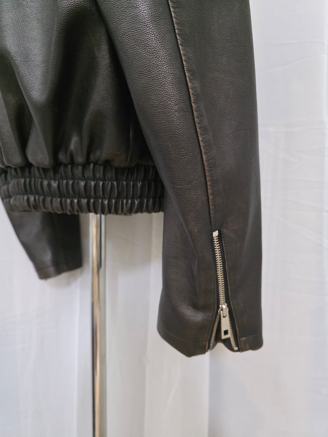 1회착용)도매택 (노프라블럼) 레더 블루종 점퍼.가죽자켓.가죽점퍼 상품이미지6