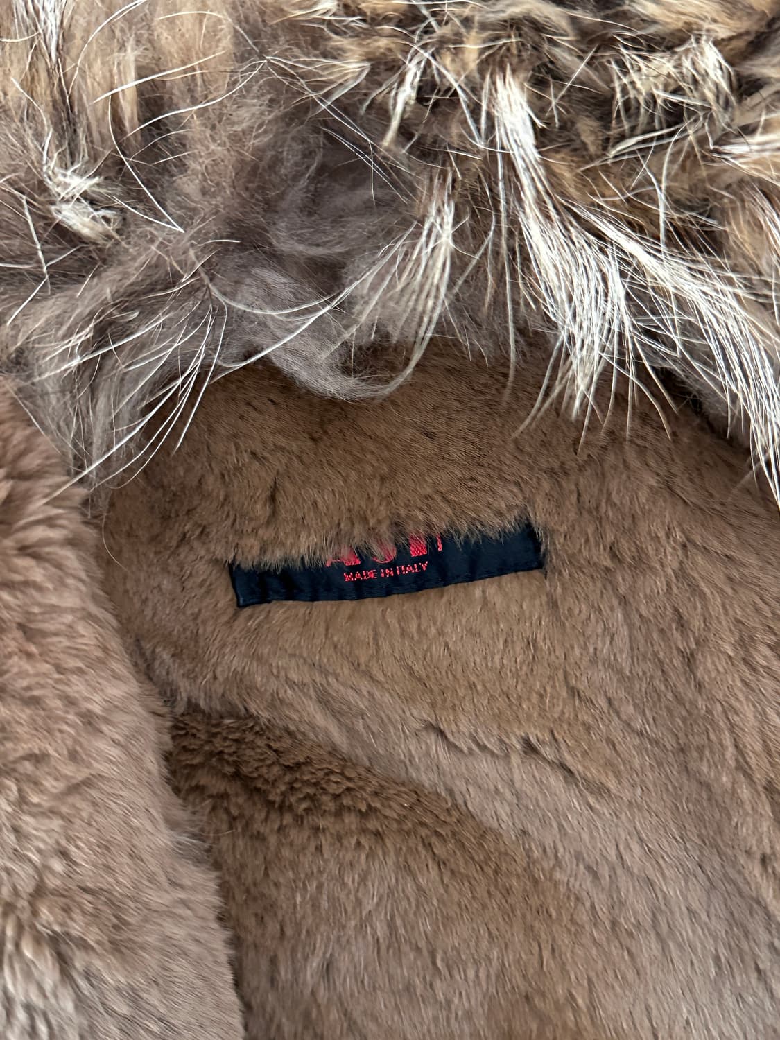 Only One 데님 패치워크 리워크 빈티지 무스탕 코트 상품이미지5