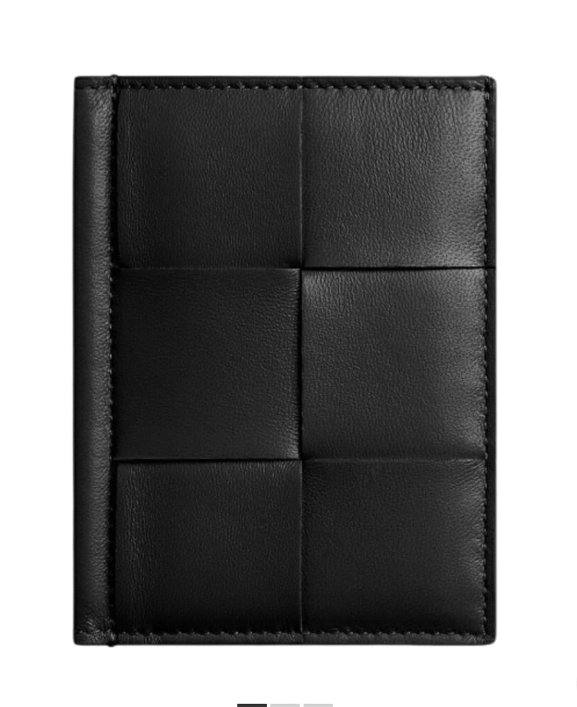 Bottega Veneta 카세트 슬림 플랩 카드 케이스 블랙 상품이미지1