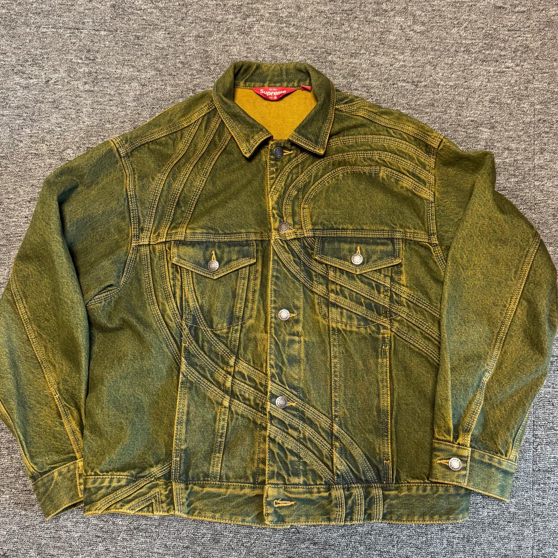 s 슈프림 S 로고 데님 트러커 자켓 더티 - 24SS 상품이미지1