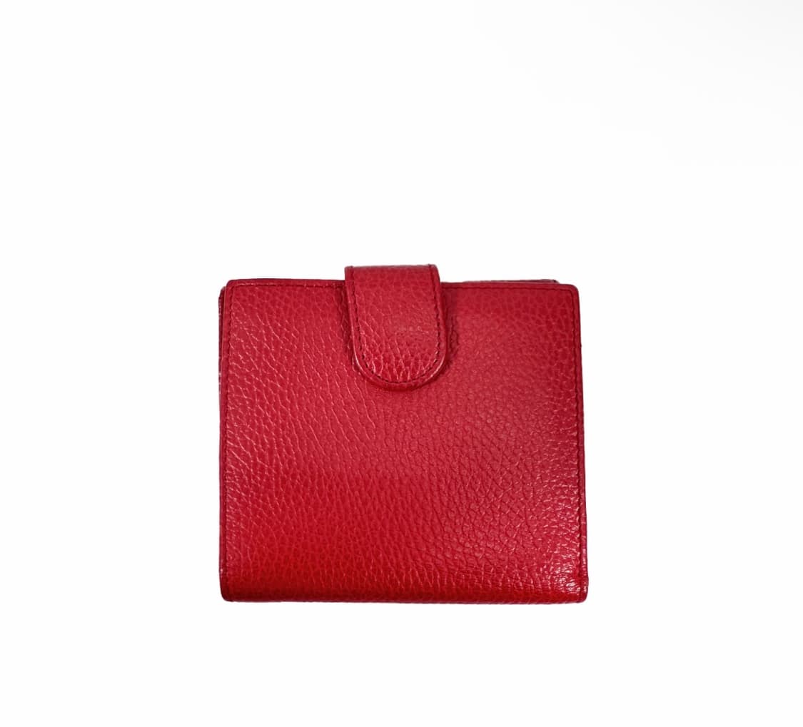 구찌 여성 GG 인터로킹 금장 레더 플랩 반지갑 레드 615525 상품이미지2