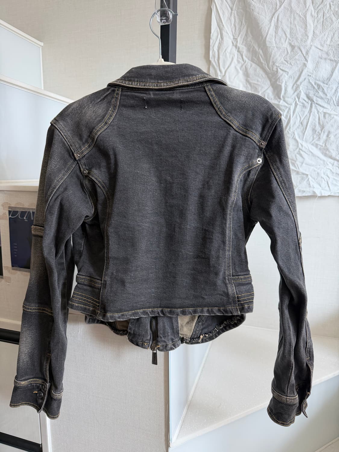 세미크롭 데님자켓 / Y2K / 펑크 상품이미지3