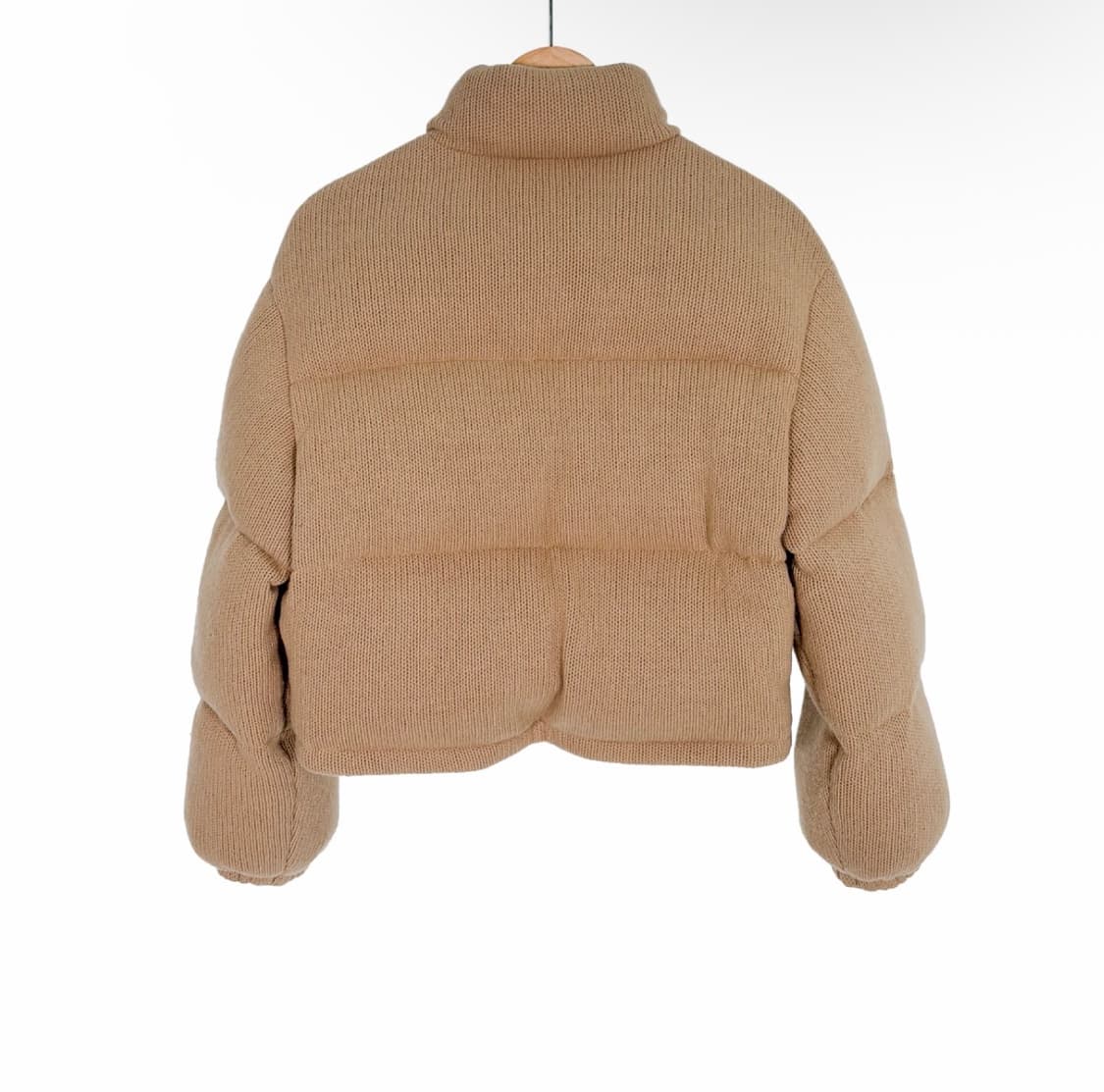 [38] 프라다 여성 캐시미어 니트 다운 숏 패딩 자켓 알비노 화이트 상품이미지3