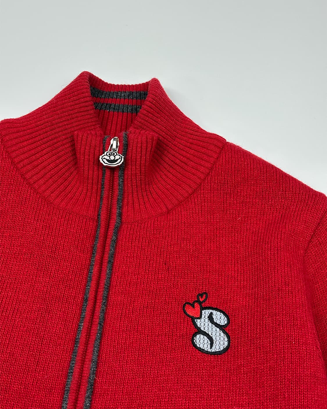 세서미스트릿 엘모 니트 집업 상품이미지3