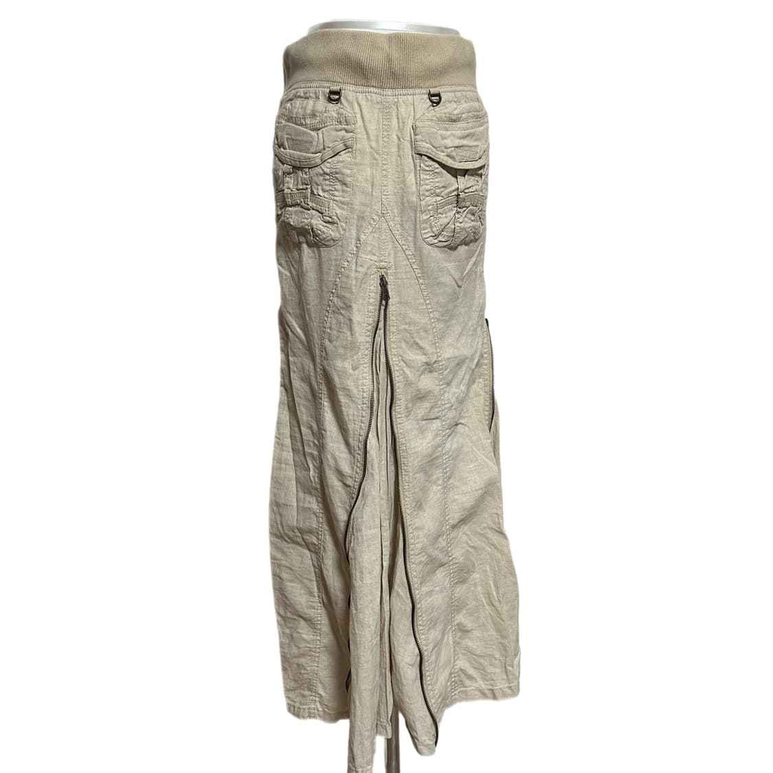 G.O.A 고아 goa 베이지 지퍼 스커트 상품이미지2