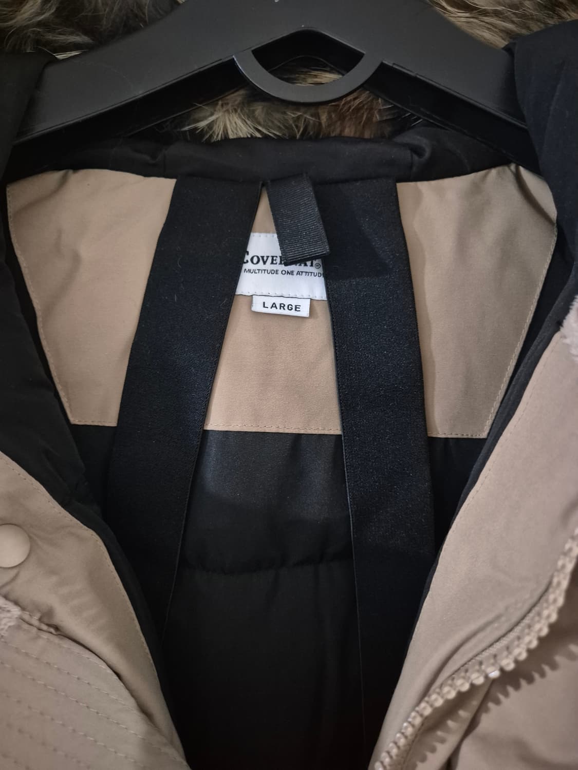 [100~105]커버낫 라쿤털 덕다운패딩 오버핏 상품이미지4